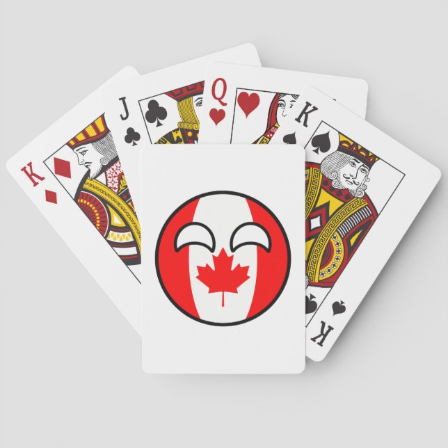 Baraja De Cartas Tendencia divertida Geeky Canada Countryball (Reverso)