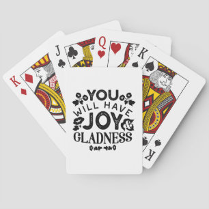Baraja De Cartas Tendrás Alegría y Gozo Frase Inspiradora