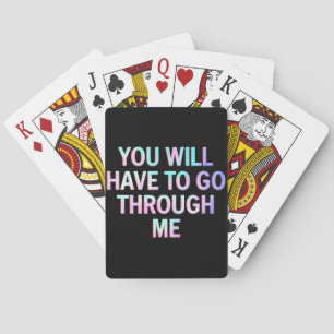 Baraja De Cartas Tendrás Que Pasar Por Mí Divertido LGBTQ Trans 