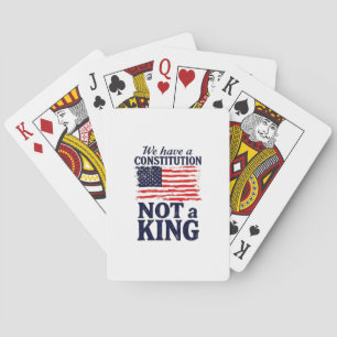 Baraja De Cartas Tenemos Constitución No un Rey USA Pro Democrático
