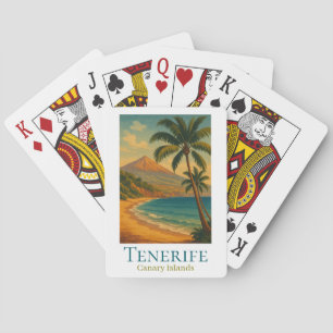 Baraja De Cartas Tenerife Islas Canarias Montaña Teide Isla Español