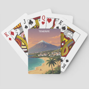Baraja De Cartas Tenerife Mount Teide Isla Canarias Viajes Antiguos