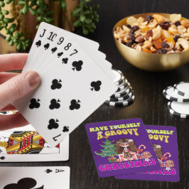 Baraja De Cartas TENGAMOS UN NAVIDAD GRUPO estilo de los 70 gracios