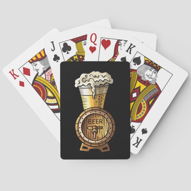 Baraja De Cartas Tengo Cerveza En Negro (Reverso)
