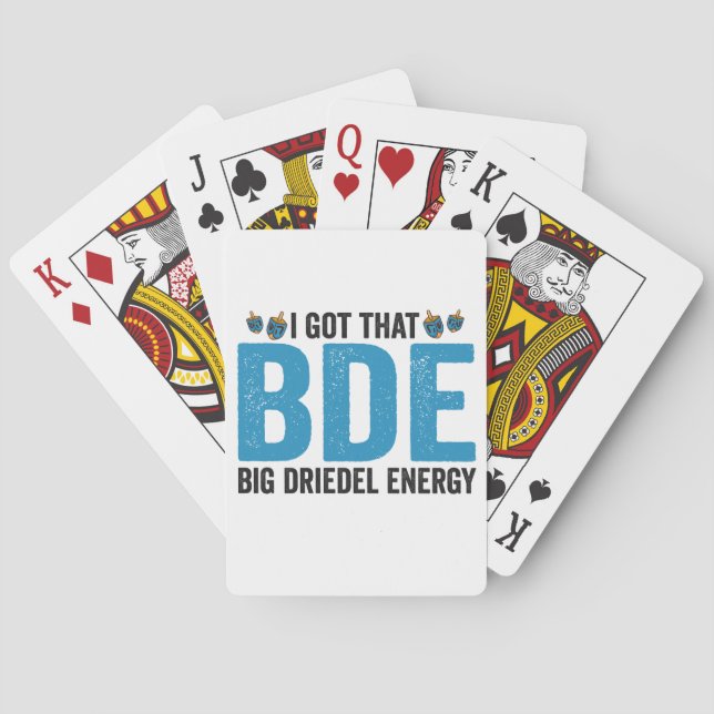 Baraja De Cartas Tengo esa divertida festividad judía de Big Dreide (Reverso)