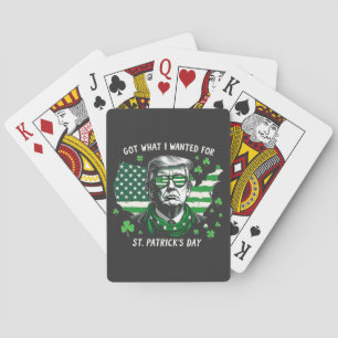Baraja De Cartas Tengo lo que quería para el Día de San Patricio, T