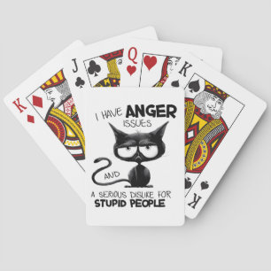 Baraja De Cartas Tengo problemas de ira Regalo divertido para amant