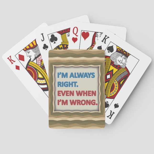 Baraja De Cartas Tengo siempre razón (Reverso)