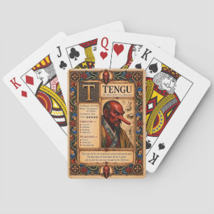 Baraja De Cartas Tengu, Arte de Bestiario Medieval
