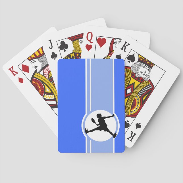 Baraja De Cartas Tenis; azul (Reverso)