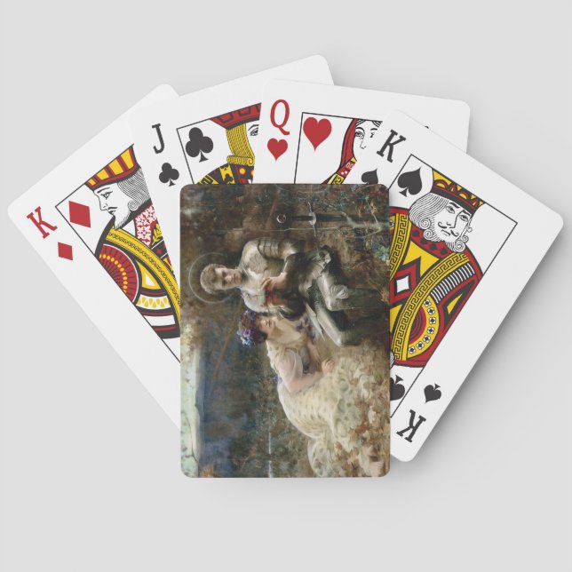 Baraja De Cartas Tentación de Sir Percival (caballero medieval) (Reverso)