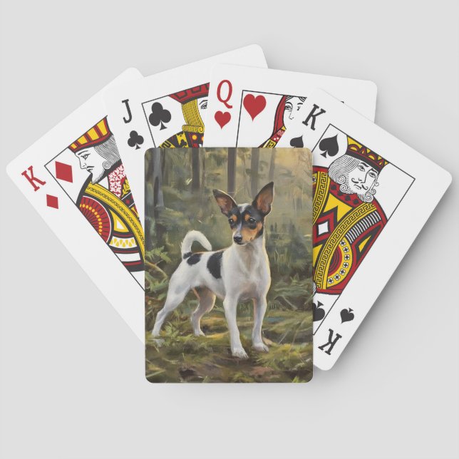 Baraja De Cartas Terrier de zorro de juguete (Reverso)