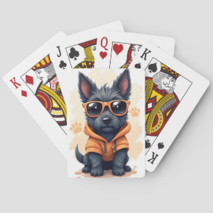 Baraja De Cartas Terrier escocés divertido Kawaii perro