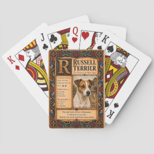 Baraja De Cartas Terrier Russell, Arte de Bestiario Medieval