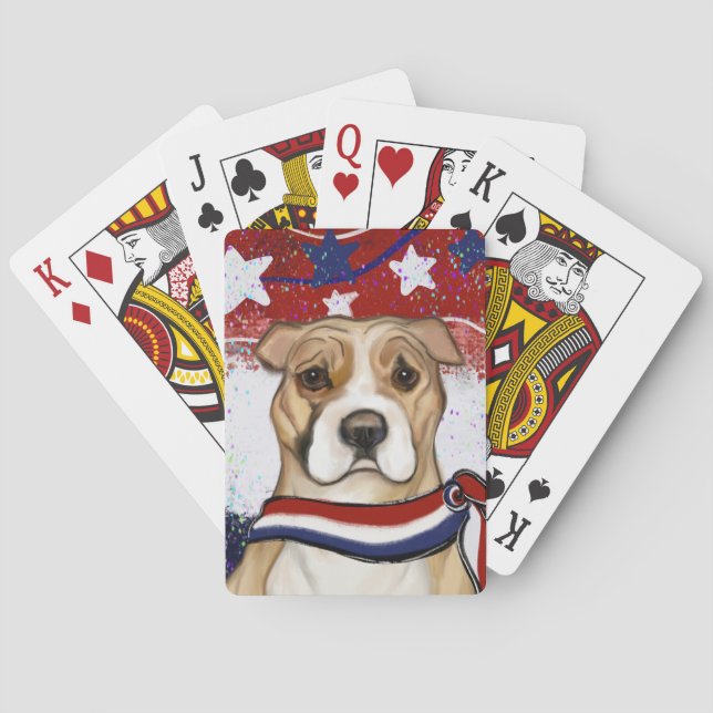 BARAJA DE CARTAS TERRIER STAFFORDSHIRE AMERICANO (Reverso)