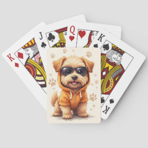 Baraja De Cartas Terrier Tibetano Divertido Perro Kawaii