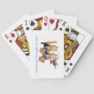 Baraja De Cartas Terriers Airedale Bandera Americana
