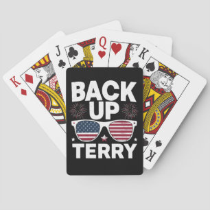 Baraja De Cartas Terry de Respaldo Divertido 4 de Julio Fuegos Arti