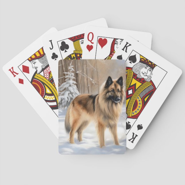 Baraja De Cartas Tervuren belga deja que nieve Navidades (Reverso)