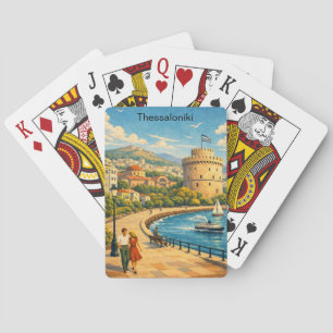 Baraja De Cartas Tesalónica Grecia Viajes Vintage
