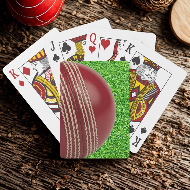 Baraja De Cartas Test Match Red Cricket Ball con texto Personalizad (Subido por el creador)