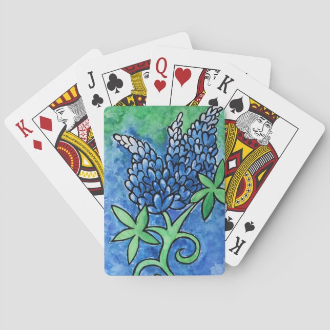 Baraja De Cartas Texas Bluebonnets (Reverso)