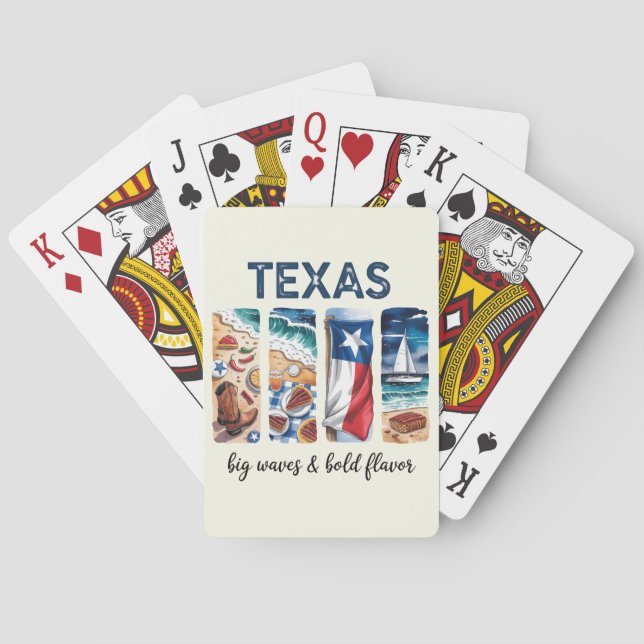 Baraja De Cartas Texas - Olas grandes y sabor audaz (Reverso)