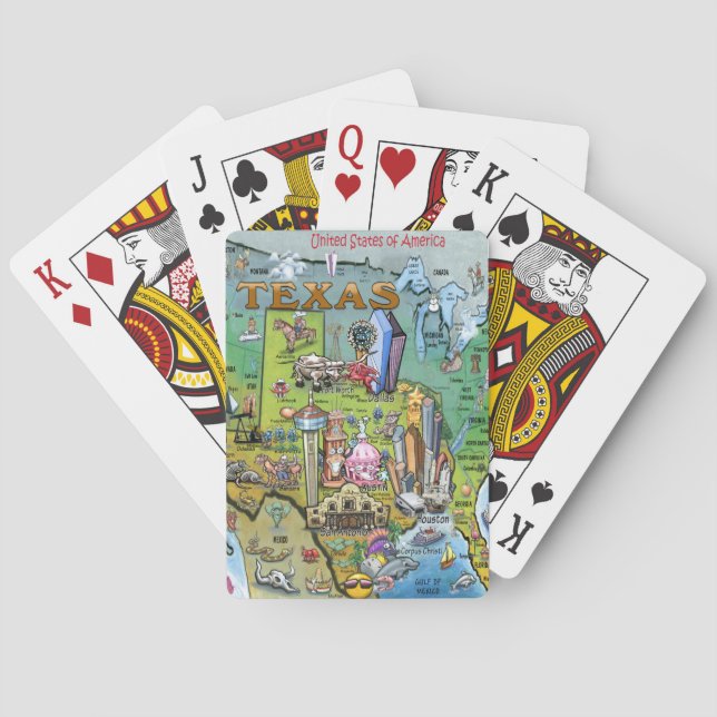 Baraja De Cartas Texas USA Map (Reverso)