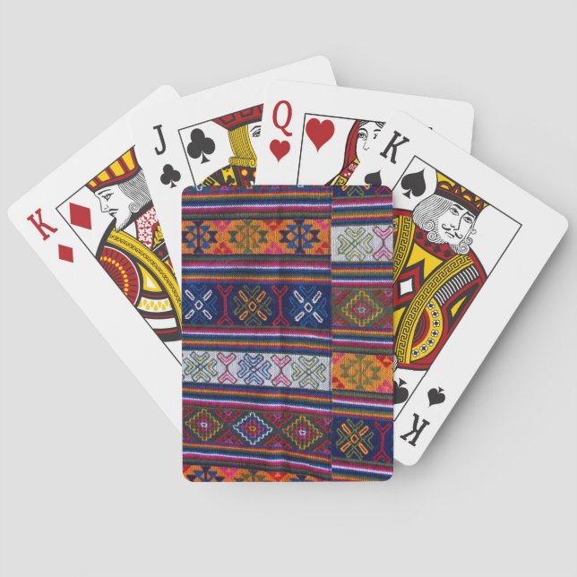 Baraja De Cartas Textil butanés (Reverso)
