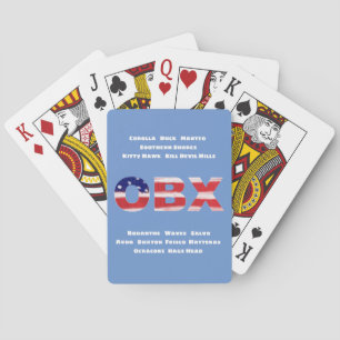 Baraja De Cartas Texto De Bandera De OBX Y Ciudades