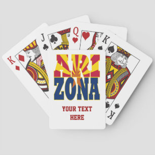 Baraja De Cartas Texto de la bandera de Arizona