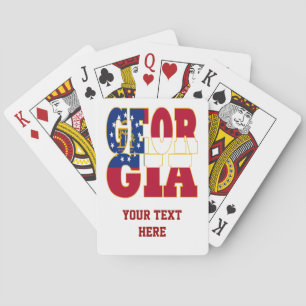 Baraja De Cartas texto de la bandera de Georgia
