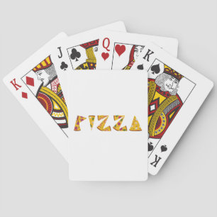 Baraja De Cartas Texto de pizza hecho de rodajas