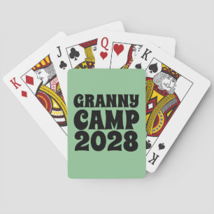 Baraja De Cartas Texto del campamento de abuelitas retro
