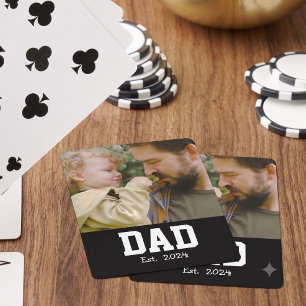 Baraja De Cartas Texto moderno en negrita establecido por papá