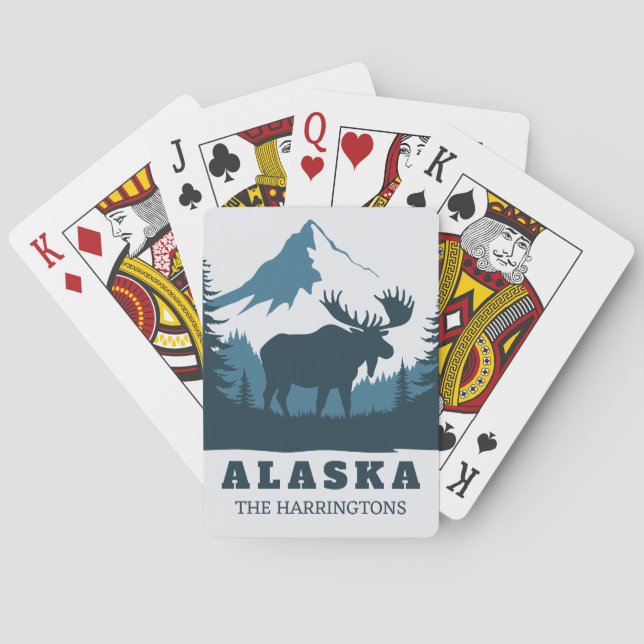 Baraja De Cartas Texto personalizado ALASKA (Reverso)