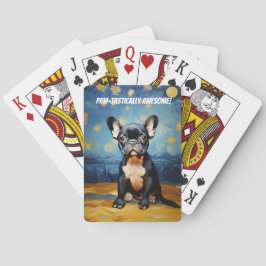 Baraja De Cartas 🐕 texto personalizado, cachorro francés
