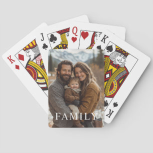 Baraja De Cartas Texto personalizado de la foto de familia