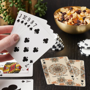 Baraja De Cartas Texto personalizado de lujo elegante 