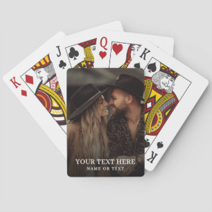 Baraja De Cartas Texto personalizado foto simple