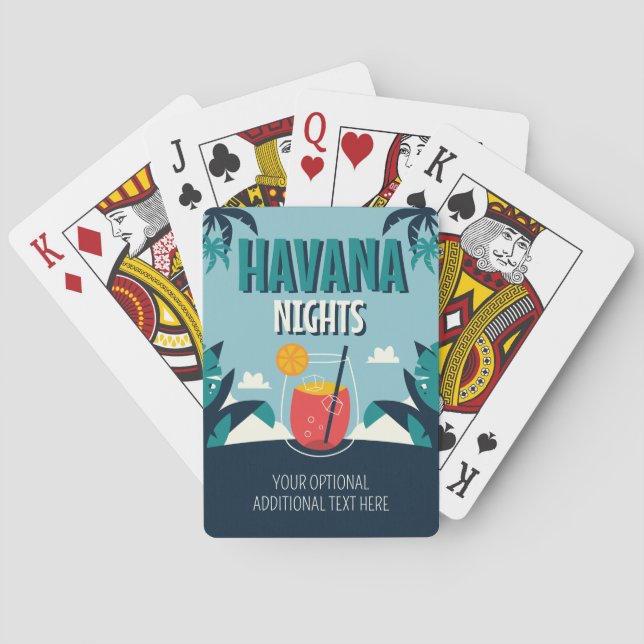 Baraja De Cartas Texto personalizado "Las noches de La Habana" (Reverso)
