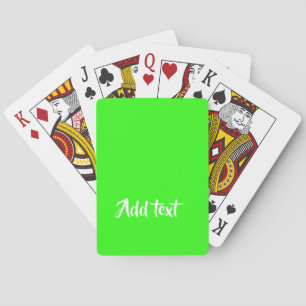 Baraja De Cartas texto personalizado verde claro plano
