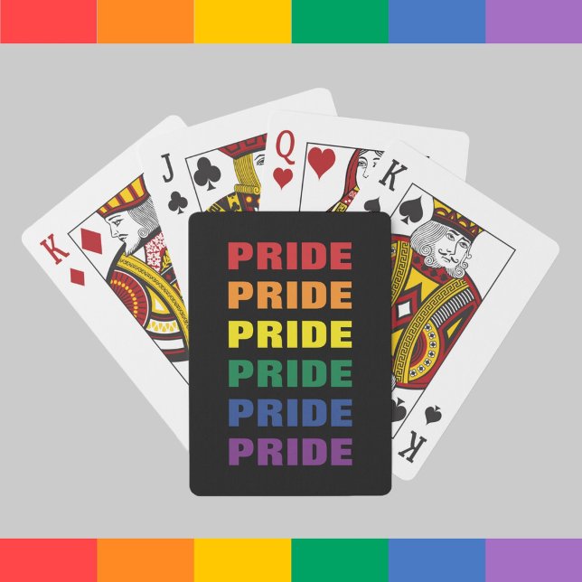 Baraja De Cartas Texto repetido del Personalizable del Orgullo Gay  (Subido por el creador)