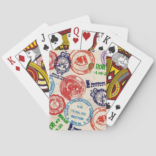 Baraja De Cartas Textura con los sellos reales (Reverso)