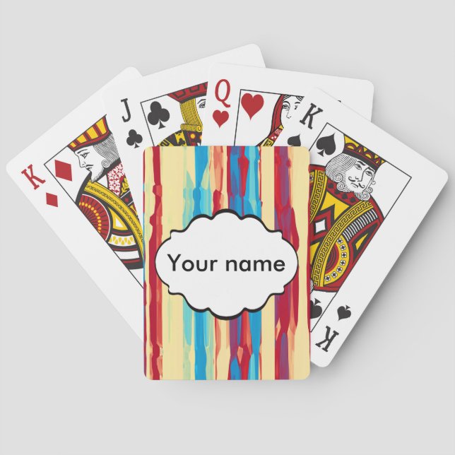 Baraja De Cartas Textura de acuarelas (Reverso)