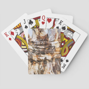 Baraja De Cartas Textura de corteza de árbol