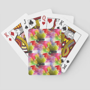 Baraja De Cartas Textura de diseño rojo, color de agua amarillo