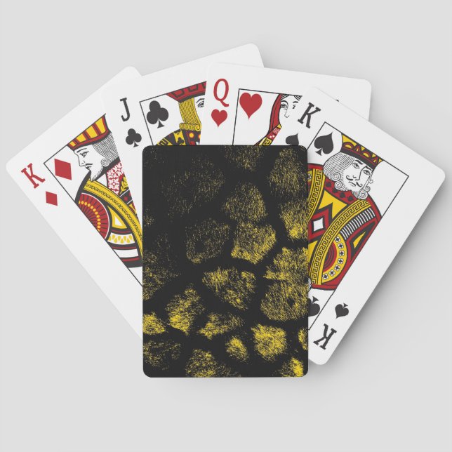 Baraja De Cartas Textura de estampado animal (Reverso)