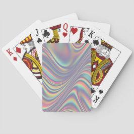 Baraja De Cartas Textura de giro holográfico iridiscente