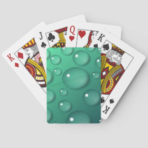 Baraja De Cartas Textura de lluvia verde azulada